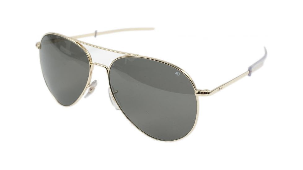 AO General Sunglasses, Gold, Gray Poly Lens, Bayonet, 58mm, Polarized G-PCCP-BNT-58