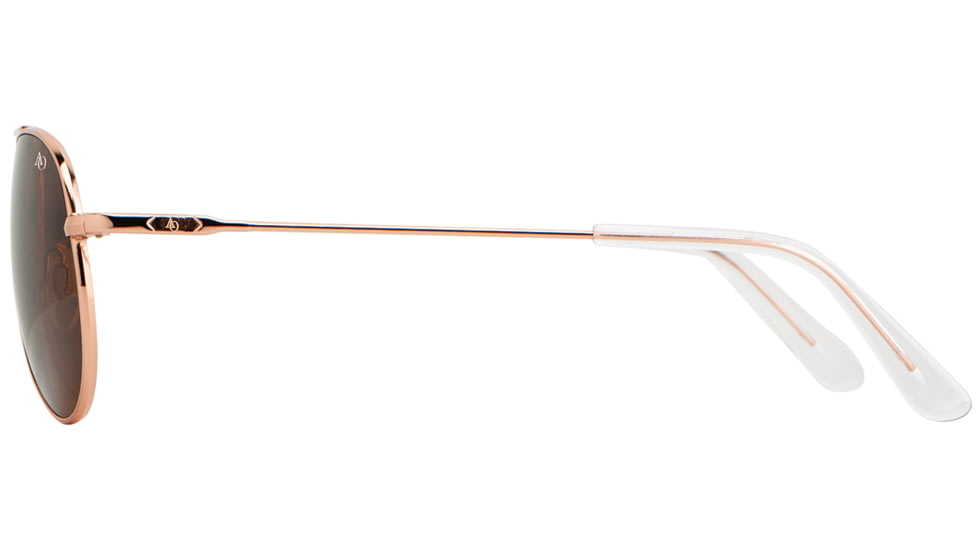 AO General Sunglasses, Rose Gold, Cosmetan Brown AOLite Nylon Lenses, Polarized, 55-14-140 B47, GEN555STCLBNN-P