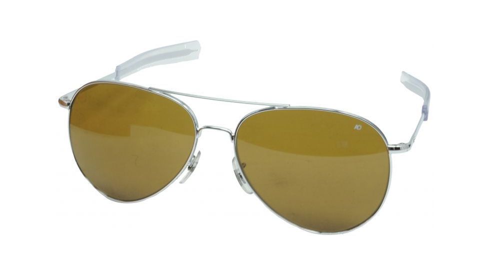 AO General Sunglasses, Silver, Amber Poly Lens, Bayonet, 58mm, Polarized S-PHCAP-BNT-58