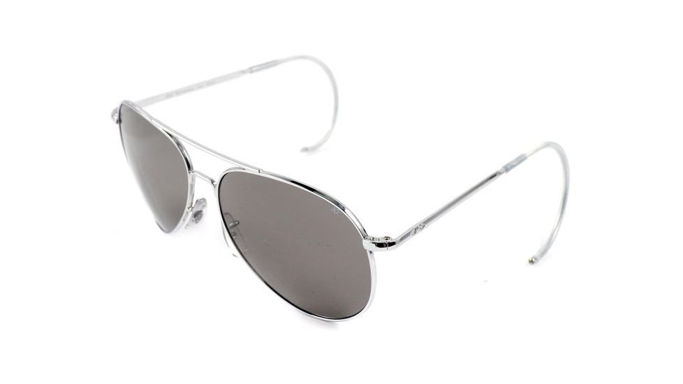 AO General Sunglasses, Silver, Gray Glass Lens, Comfort Cable, 58mm S-TCG-CC-58