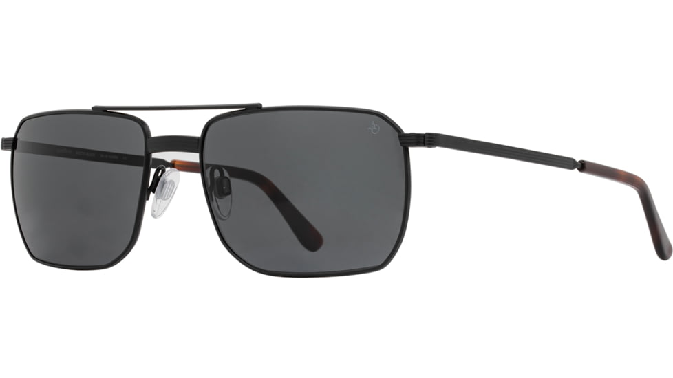 AO Geoffrey Sunglasses - Mens, Matte Black, True Color Gray AOLite Nylon Lenses, Matte Black / True Color Gray Polarized Lens, 58-18-145, GFY258STTOGYN-P