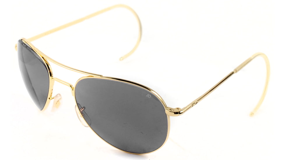 AO II 8-Base Sunglasses, Gold, Comfort Cable, Grey Poly Lenses, 58mm, Polarized G-CCGPP-CC-58