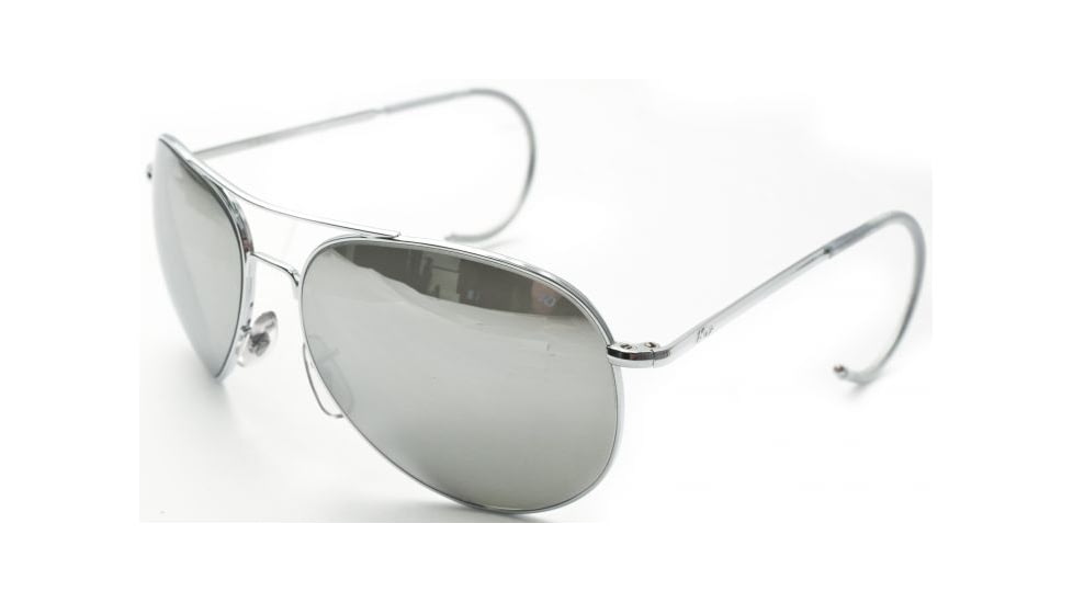 AO II 8-Base Sunglasses, Silver, Comfort Cable, Silver Mirror Lenses - 55mm S-SMP-CC-55