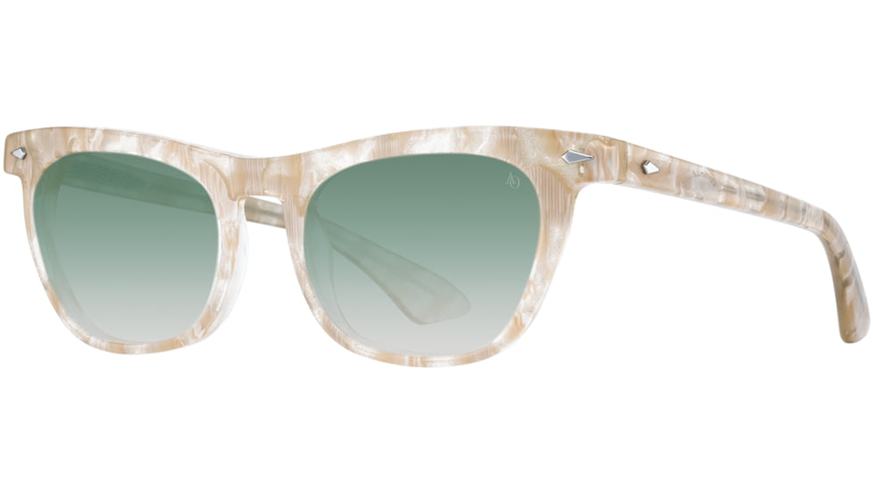 AO Lucinda Sunglasses - Womens, Champagne Shell, SunVogue Green Gradient AOLite Nylon Lenses, Champagne Shell / SunVogue Green Gradient Lens, 51-20-140, LUC151ST--EGN