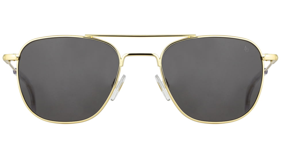 AO Original Pilot Sunglasses, Gold Frame, 52 mm Gray AOLite Nylon Lenses, Standard Temple,738921549413