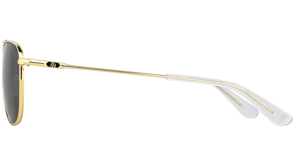 AO Original Pilot Sunglasses, Gold Frame, 57 mm Gray AOLite Nylon Lenses, Standard Temple, Polarized, 738921549789