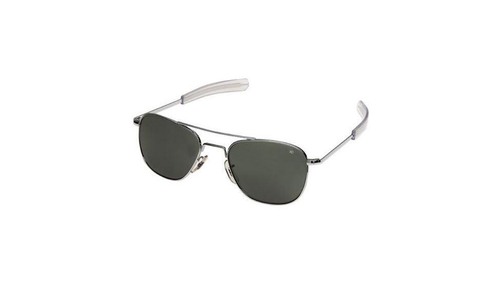 AO Original Pilot LE Sunglasses w/ Matte Chrome Frame and Polycarbonate Gradient Grey Lens MCGRGRY-WS145-20-55-45