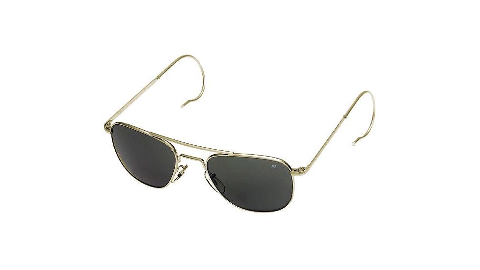 AO Original Pilot Sunglasses, Gold, Comfort Cable, Grey Glass Lens, 57mm, Polarized G-TCGPG-CC-57