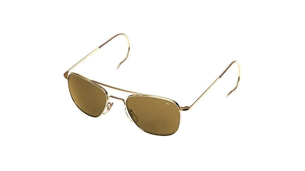 AO Original Pilot Sunglasses, Gold, Comfort Cable, HC Amber Poly Lens, 57mm G-HCAP-CC-57