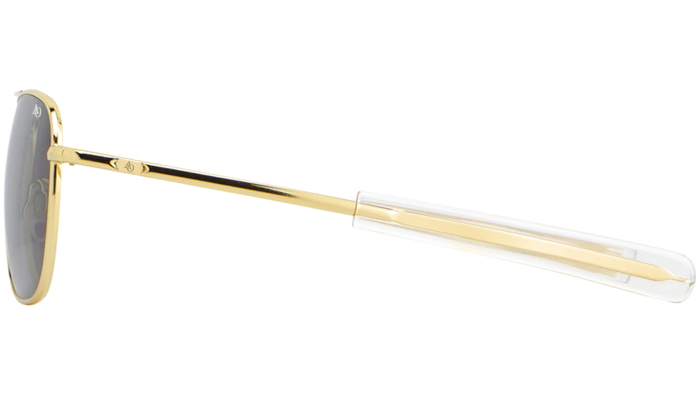 AO Original Pilot Sunglasses, Gold Frame, 52 mm True Color Gray AOLite Nylon Lenses, Bayonet Temple,738921549321