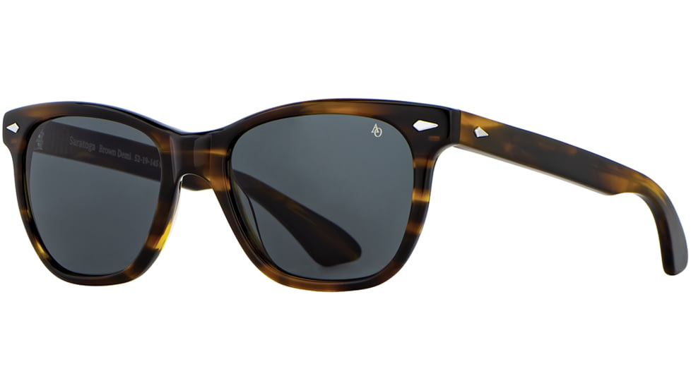 AO Saratoga Sunglasses, Brown Demi, True Color Gray AOLite Nylon Lenses, Polarized, 52-19-145 B42, SAR652ST--GYN-P