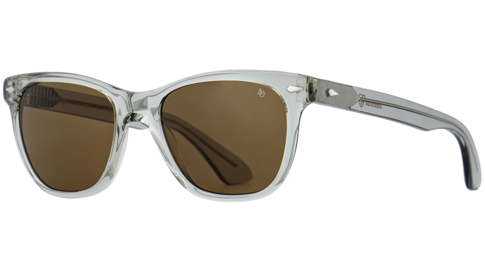 AO Saratoga Sunglasses, Gray Crystal, Cosmetan Brown AOLite Nylon Lenses, Polarized, 54-19-145 B42, SAR554ST--BNN-P