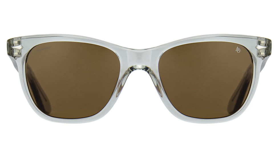 AO Saratoga Sunglasses, Gray Crystal, Cosmetan Brown AOLite Nylon Lenses, Polarized, 54-19-145 B42, SAR554ST--BNN-P