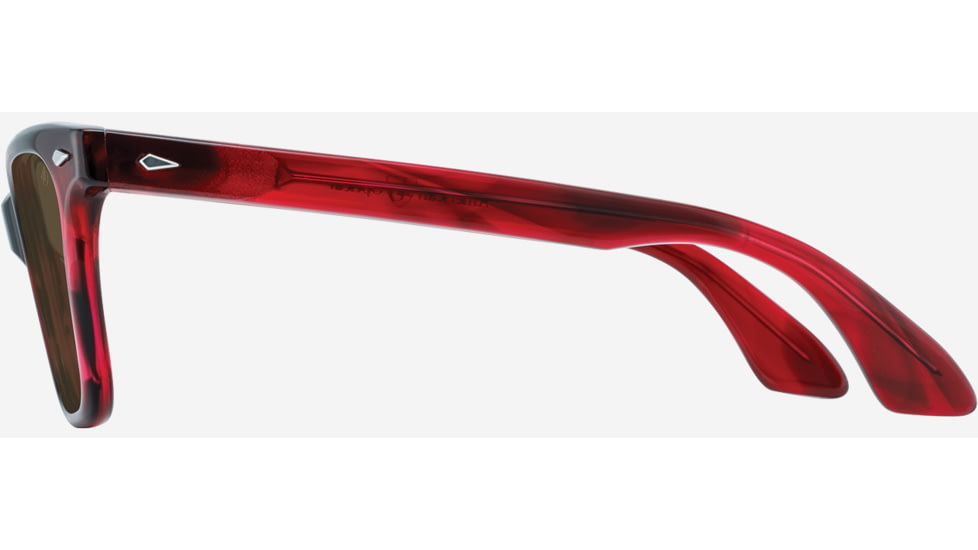 AO Saratoga Sunglasses, Red Demi Frame, Cosmetan Brown AOLite Nylon Lenses, 52-19-145, SAR752ST--BNN