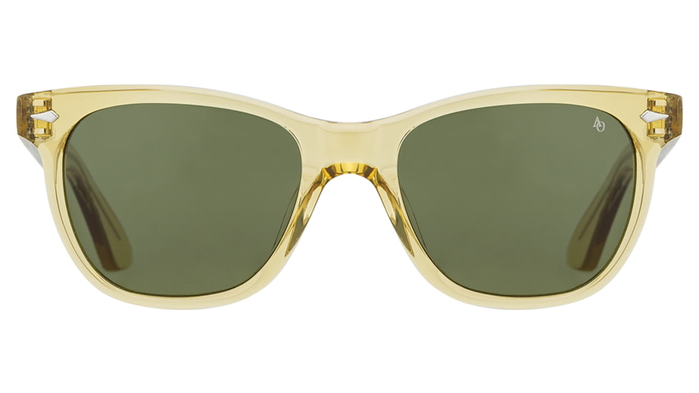 AO Saratoga Sunglasses, Yellow Crystal, Calobar Green AOLite Nylon Lenses, 54-19-145 B42, SAR254ST--GNN