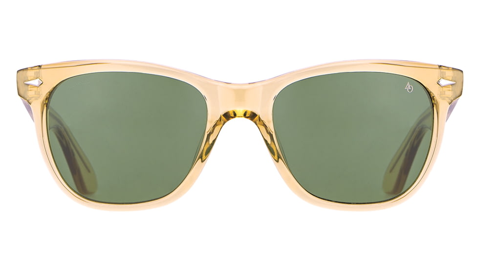AO Saratoga Sunglasses, Yellow Crystal, Calobar Green AOLite Nylon Lenses, Polarized, 54-19-145 B42, SAR254ST--GNN-P