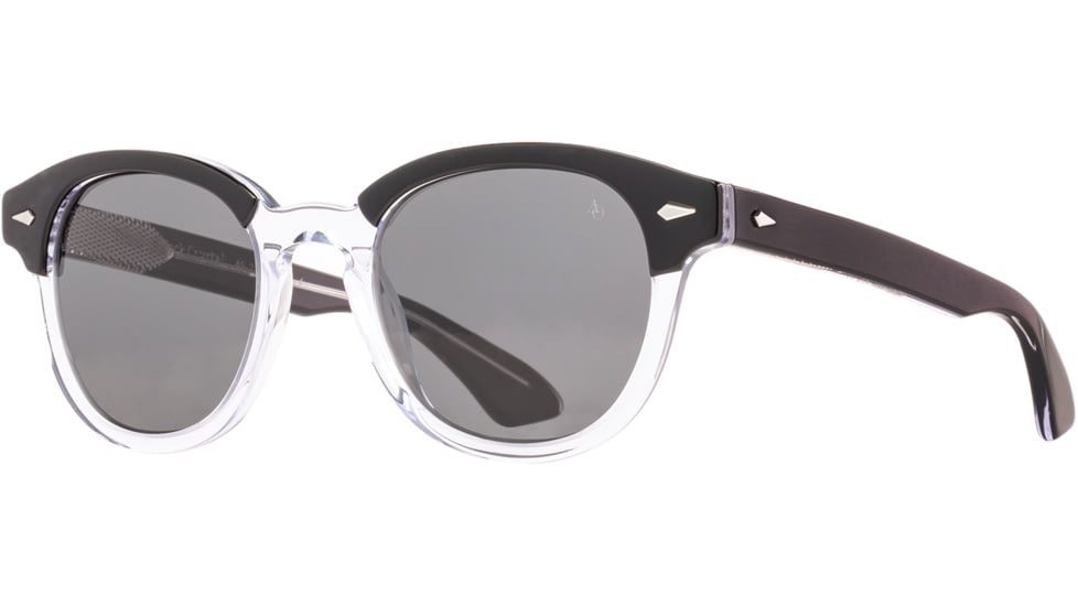 AO Times Sunglasses, Black Crystal Frame, True Color Gray AOLite Nylon Lens - Polarized - 49-21-145, TIM349ST-GYN-P