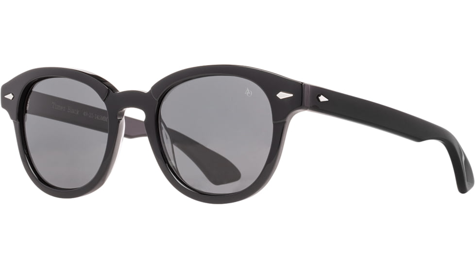 AO Times Sunglasses, Black Frame, True Color Gray AOLite Nylon Lens - 49-21-145, TIM549ST-GYN