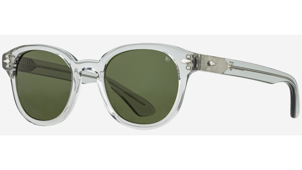AO Times Sunglasses, Gray Crystal Frame, Calobar Green AOLite Nylon Lenses, Polarized, 47-21-145, TIM247ST--GNN-P