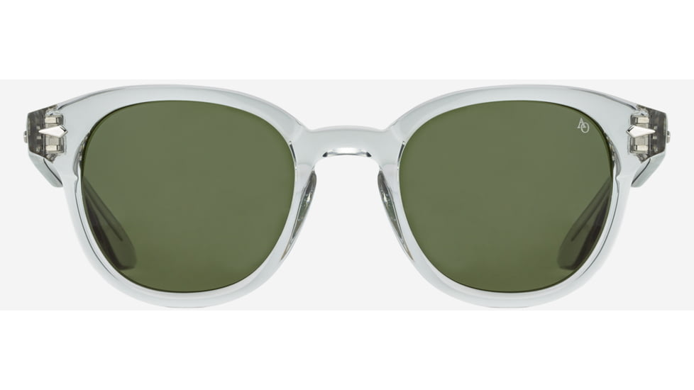 AO Times Sunglasses, Gray Crystal Frame, Calobar Green AOLite Nylon Lenses, Polarized, 47-21-145, TIM247ST--GNN-P