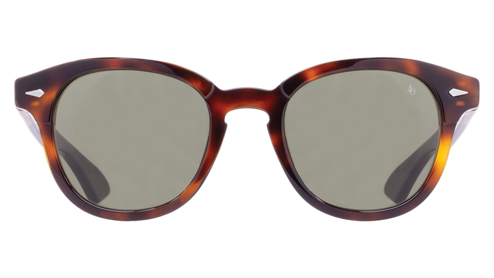 AO Times Sunglasses, Tortoise Frame, Calobar Green AOLite Nylon Lens - Polarized - 49-21-145, TIM449ST-GNN-P
