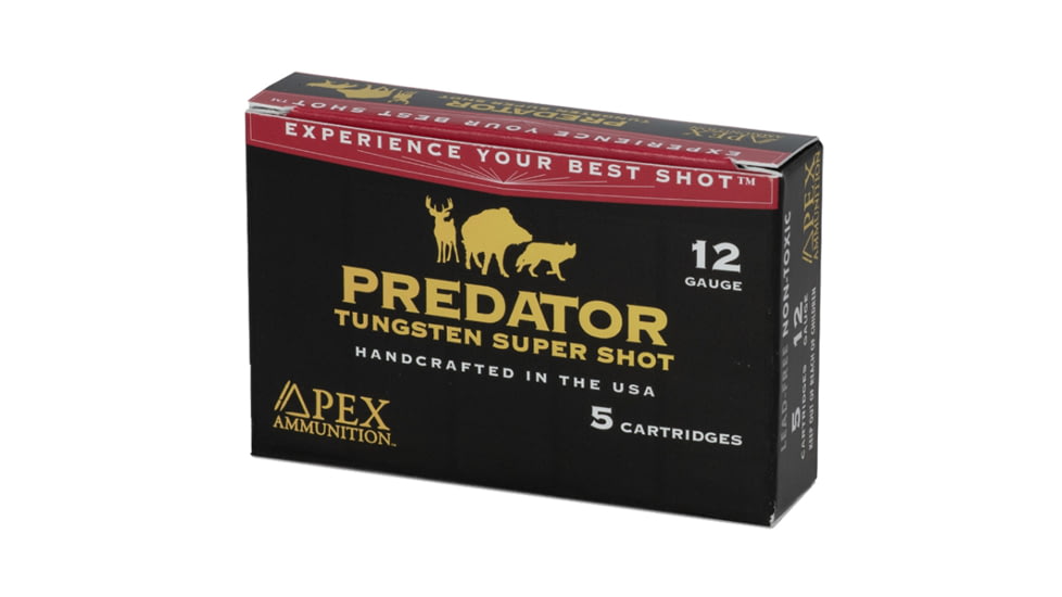 Apex Ammunition Predator TSS 12 Gauge 2 oz 3in BB Shotgun Ammo, 5 Rounds, PK3-2BB