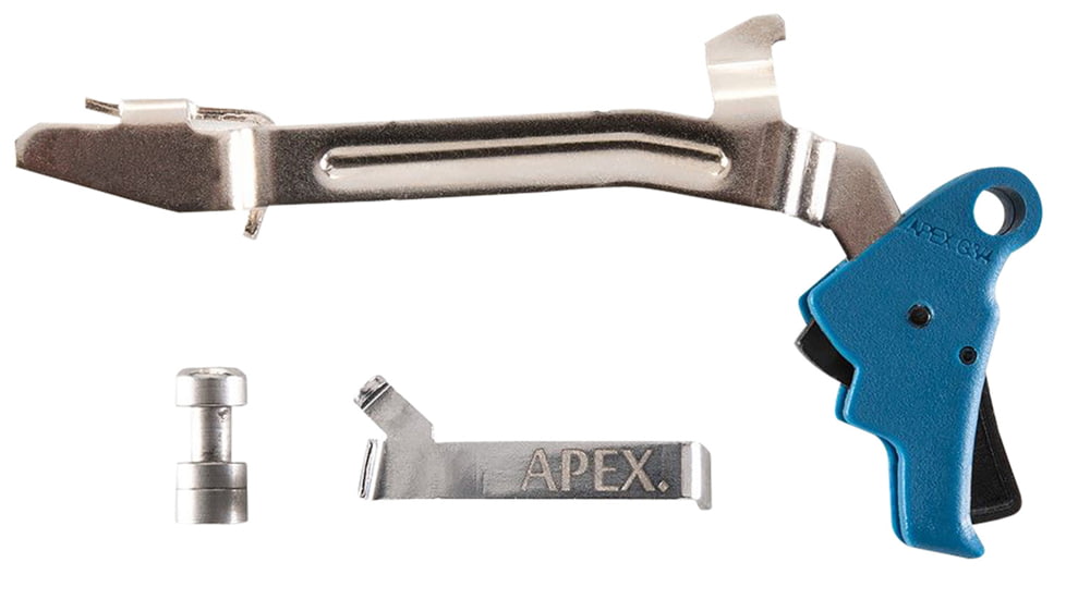 Apex Tactical Specialties Glock Gen 3-4 Polymer Action Enhancement Pistol Trigger Kit, Glock Gen 3-4 17/19/22-27/31/32/33/34/35, Drop-In, Blue, 102P175