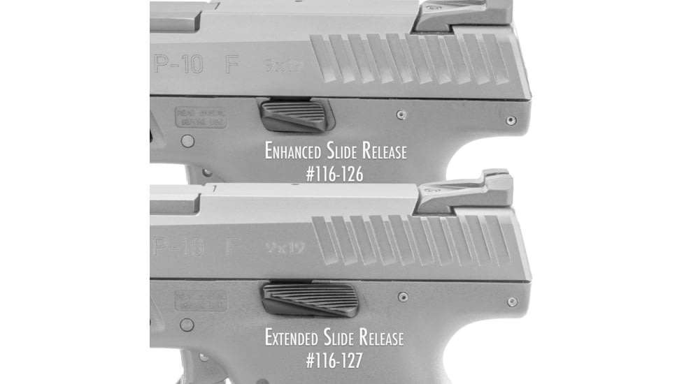 Apex Tactical 116126 Enhanced Slide Release CZ P10c Black Melonite Steel Pistol