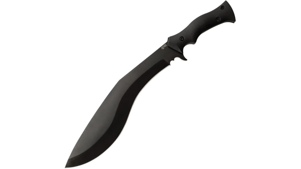 APOC by Dragon King Apoc Kukri Knife, 10.25 black oxide coated 9260 steel kukri blade, Black G10 handle, KD35540