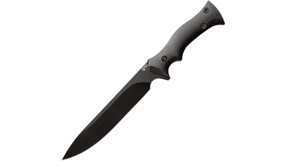 APOC by Dragon King Wayward Camper Knife, 6.63 black oxide coated 9260 steel blade, Black G10 handle, KD35600