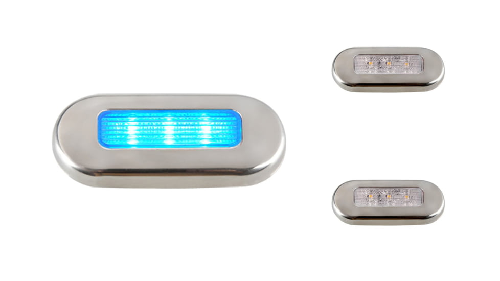 Aqua Signal Cordoba LED Oblong Oval Courtesy Light, Blue, Warm White, White