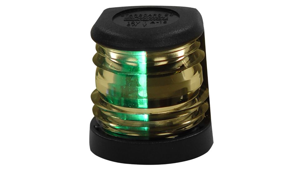 Aqua Signal Series 20 Starboard Deck Mount Light - Black Housing 78516