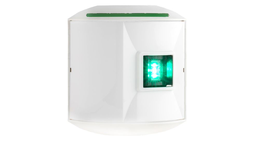 Aqua Signal Series 44 Starboard Side Mount LED Light - 12V/24V - White Housing 78615