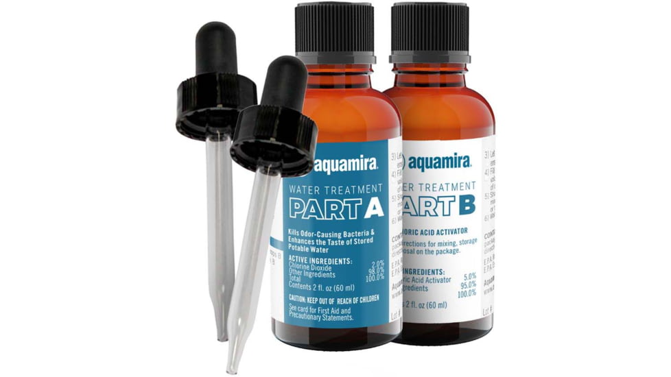 Aquamira Water Treatment Drops w/Droppers, 2oz, 67206