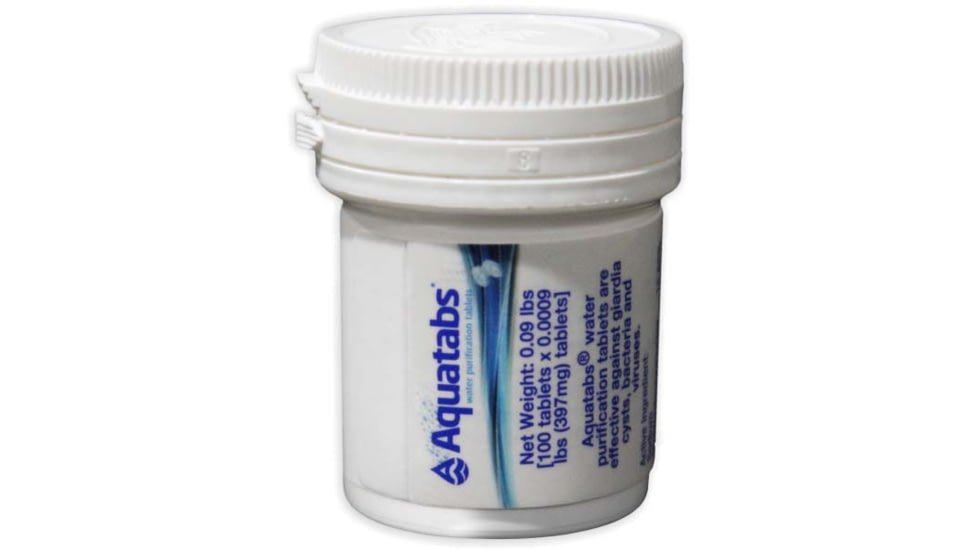 Aquatabs 397mg Water Purification Tablets, 100, TUB100