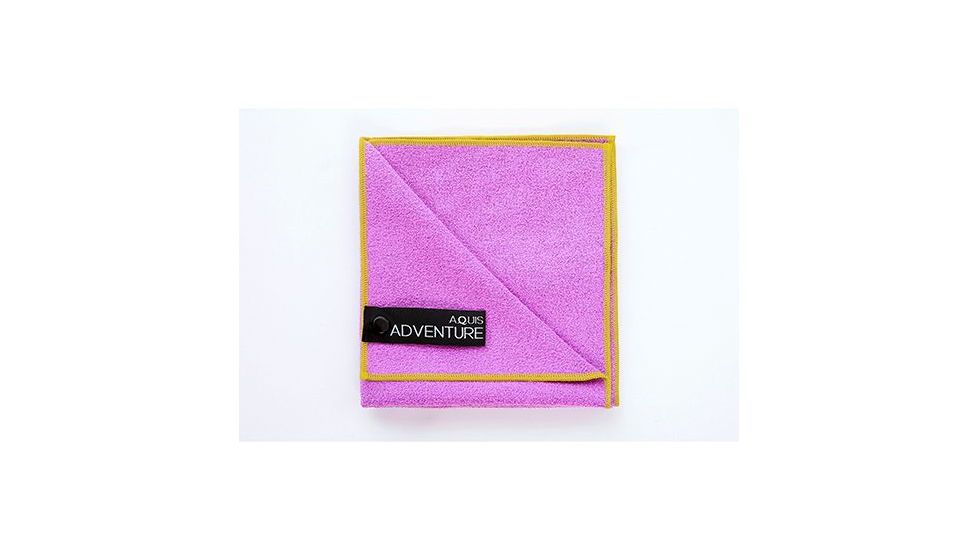 Aquis Adventure Towel, 15x29, Purple/Green, Purple/Green, 80% Polyester 20% Nylon, AQIS-18261