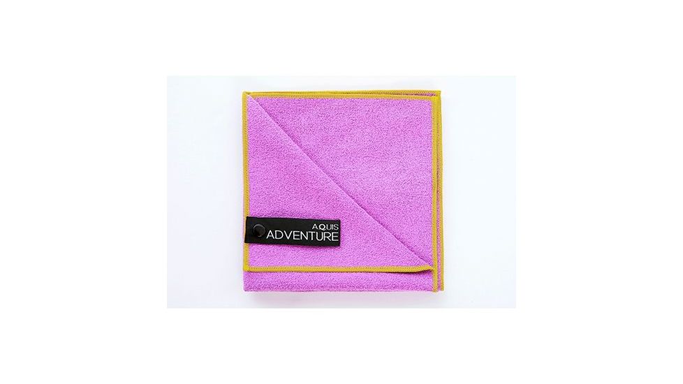 Aquis Adventure Towel, 19x39, Purple/Green, Purple/Green, 80% Polyester 20% Nylon, AQIS-18285