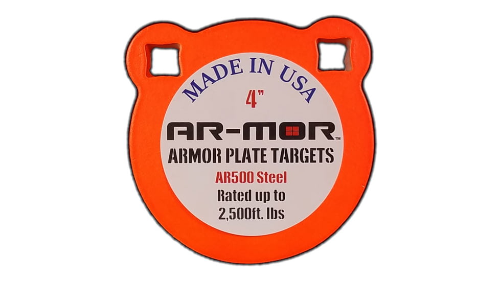 Ar-mor 4'' Ar500 Steel Gong 1/2'' Thick Steel Orange Round