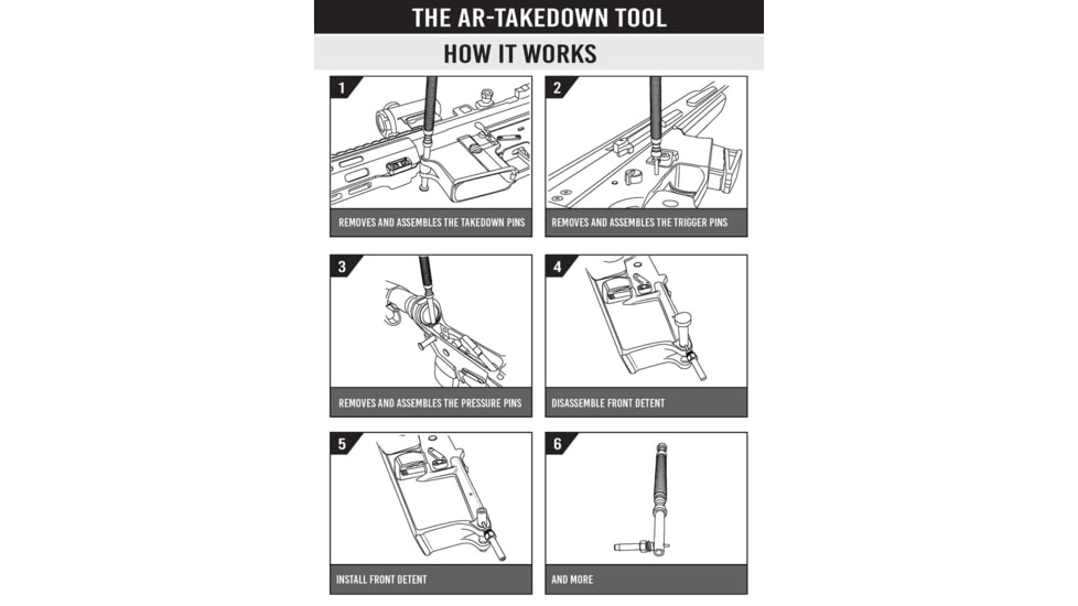 AR TakeDown Tool The AR Takedown Tool, Black, 7 in, 51497314545