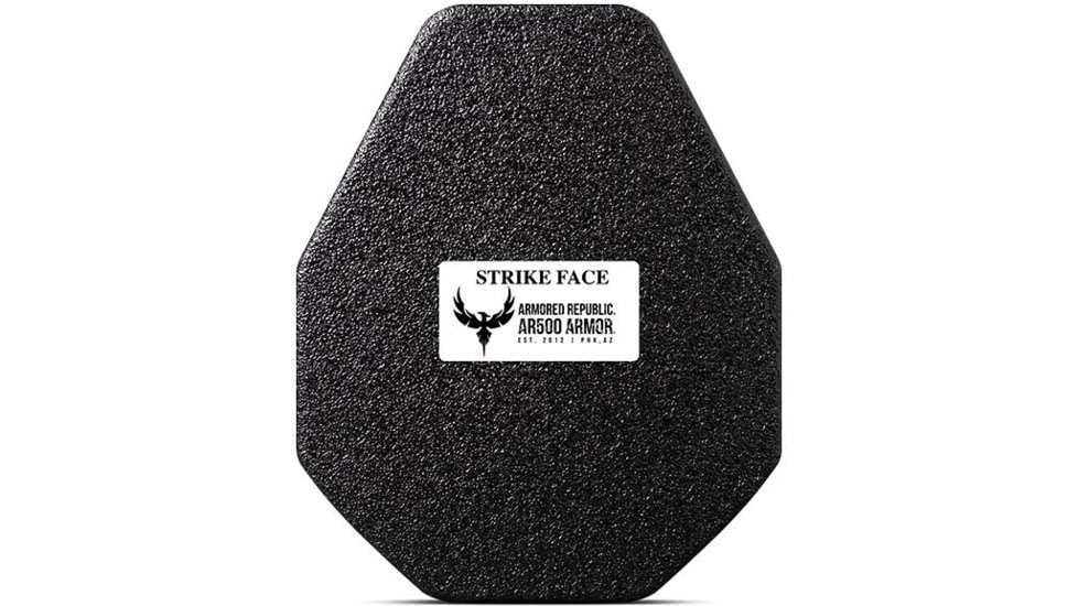 AR500 Armor A2 Armor Plates, Threat Level III+LW, 10 x 12, Build Up Coat, Black, 11331
