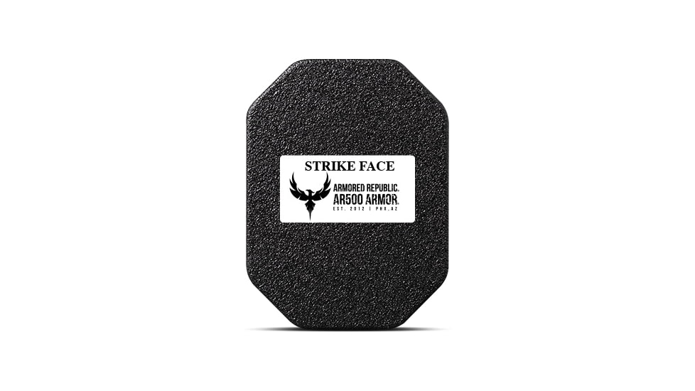 AR500 Armor A2 Armor Plates, Threat Level III+LW, 6 x 8, Base Coat, Black, 11336