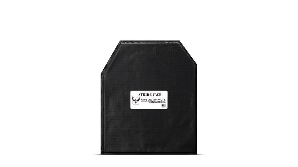 AR500 Armor Level II Rimelig 10x12 Advanced Shooters Cut Soft Body Armor Plate, Black, 9270