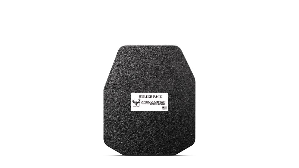 AR500 Armor Level III+ 10x12 ASC Multi-Curve Body Armor Plate, Base PAXCON Coating, Black, 9154