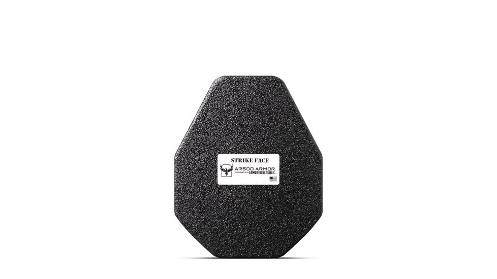 AR500 Armor Level III+ 10x12 Leightweight ALSC Multi-Curve Body Armor Plate, Base PAXCON Coating, Black, 9175