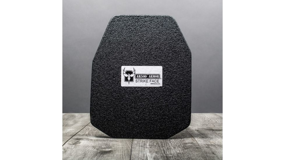 AR500 Armor Level III+ 10x12 Lightweight ASC Left Handed Flat Body Armor Plate, Base PAXCON Coating, Black 3+LWFS10X12FRLH