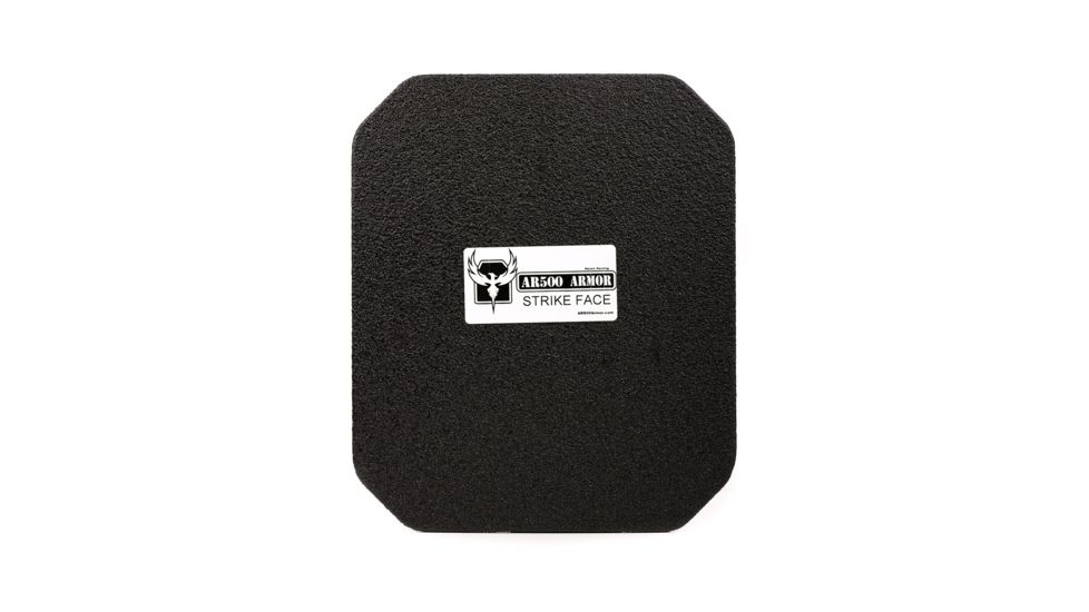 AR500 Armor Level III+ 10x12 Square Back Armor Plate, Base PAXCON Coating, Black 3+10X12SQBR