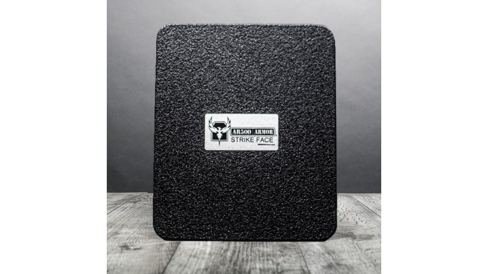 AR500 Armor Level III 10x12 Square Back Armor Plate, Base PAXCON Coating, Black 310X12SQBR