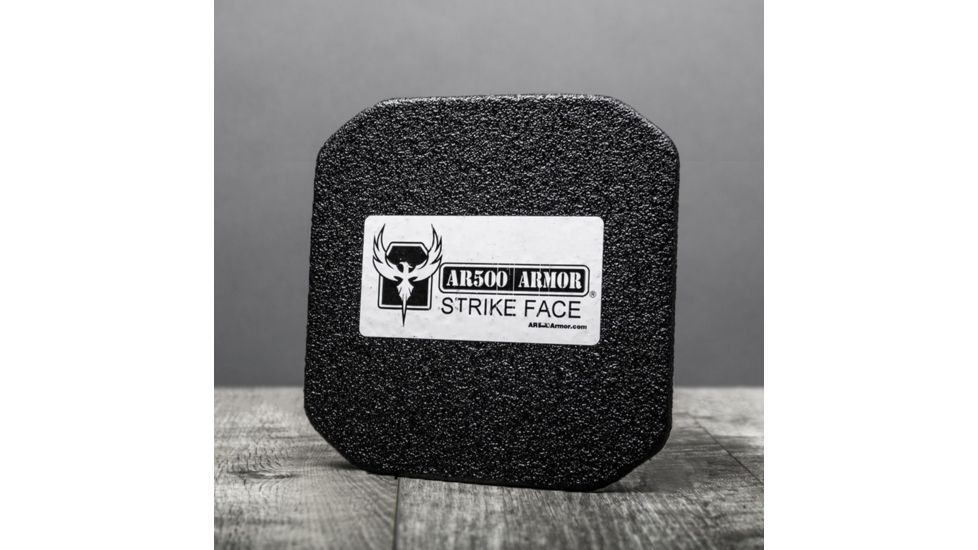 AR500 Armor Level III+ 6x6 Flat Side Armor Plate, Base PAXCON Coating, Black 3+6X6FR