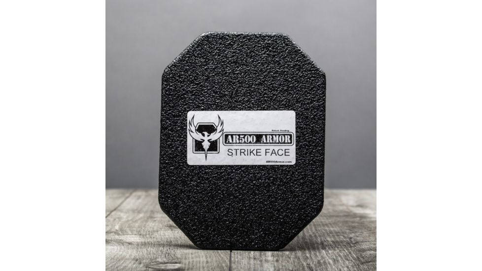 AR500 Armor Level III+ 6x8 Multi-Curve Lightweight Side Armor Plate, Base PAXCON Coating, Black 3+LW6X8CR