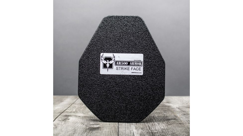 AR500 Armor Level III+ 8x10 Lightweight ALSC Flat Body Armor Plate, Base PAXCON Coating, Black 3+LW8X10FR
